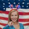 4th of July Headband - Red White Blue American Flag Headbands - Glitter Stars Patriotic Headband for 4th of July Outfits for Women - Fourth of July Decorations Cosplay Party